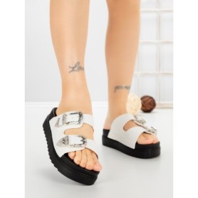 Papuci Dama cu Talpa Joasa 98-150 WHITE | VIVIRICH