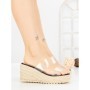 Papuci Dama cu Platforma 1-820 BLACK | VIVIRICH