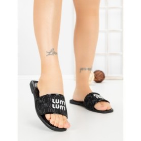 Papuci Dama cu Talpa Joasa 88033 BLACK | GOWIN