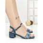 Sandale Dama cu Toc Gros J-238 LIGHT BLUE | CHERIE