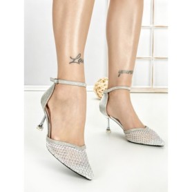 Pantofi Stiletto 588-162 SILVER | CHERIE