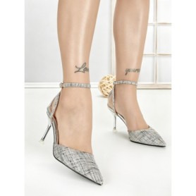 Pantofi Stiletto 588-158 SILVER | CHERIE