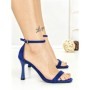 Sandale Dama cu Toc Subtire J-206 BLUE | CHERIE