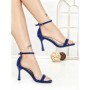 Sandale Dama cu Toc Subtire J-206 BLUE | CHERIE