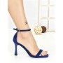 Sandale Dama cu Toc Subtire J-206 BLUE | CHERIE