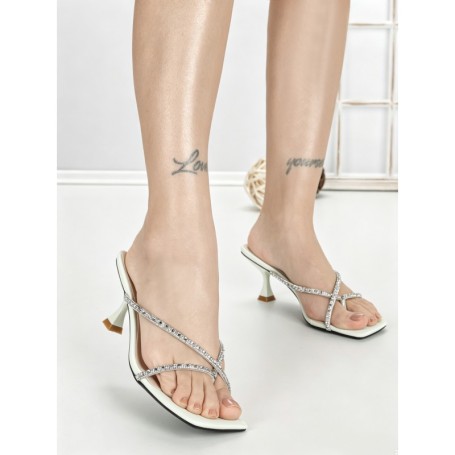 Papuci Dama cu Toc Subtire 588-213 GREEN | CHERIE