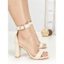 Sandale Dama cu Toc Gros 168-5A BEIGE | CHERIE