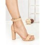 Sandale Dama cu Toc Gros 168-5A APRICOT | CHERIE