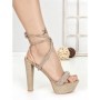 Sandale Dama cu Toc Gros si Platforma J-211 CHAMPAGNE | CHERIE
