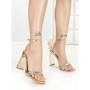 Sandale Dama cu Toc Gros B50 CHAMPAGNE | CHERIE