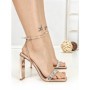 Sandale Dama cu Toc Gros B50 CHAMPAGNE | CHERIE