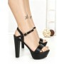 Sandale Dama cu Toc Gros si Platforma J-212 BLACK | CHERIE