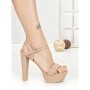 Sandale Dama cu Toc Gros si Platforma J-212 NUDE | CHERIE