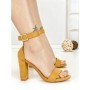 Sandale Dama cu Toc Gros 168-5 YELLOW | CHERIE