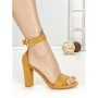 Sandale Dama cu Toc Gros 168-5 YELLOW | CHERIE
