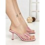 Papuci Dama cu Toc Subtire 7053 PINK | CM