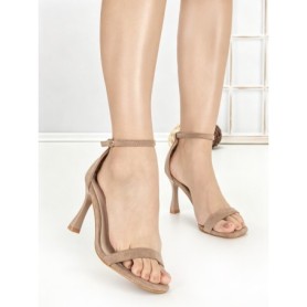 Sandale Dama cu Toc Subtire J-206 APRICOT | CHERIE