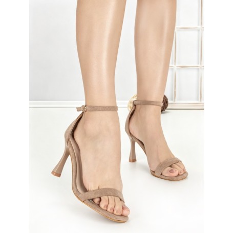 Sandale Dama cu Toc Subtire J-206 APRICOT | CHERIE