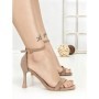 Sandale Dama cu Toc Subtire J-206 APRICOT | CHERIE