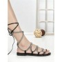 Sandale Dama cu Talpa Joasa LS-89161 BLACK | ABLOOM