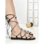 Sandale Dama cu Talpa Joasa LS-89161 BLACK | ABLOOM