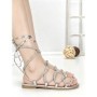 Sandale Dama cu Talpa Joasa LS-89161 SILVER | ABLOOM