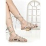 Sandale Dama cu Talpa Joasa LS-89161 SILVER | ABLOOM