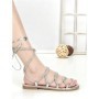 Sandale Dama cu Talpa Joasa LS-89161 SILVER | ABLOOM