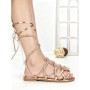 Sandale Dama cu Talpa Joasa LS-89161 CHAMPAGNE | ABLOOM
