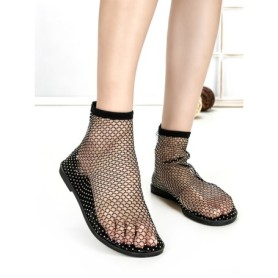 Sandale Dama cu Talpa Joasa GG-75 BLACK | EMAS