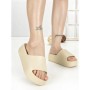 Papuci Dama cu Platforma LU019 BEIGE | GOWIN