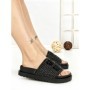 Papuci Dama cu Talpa Joasa SU-041 BLACK | GOWIN
