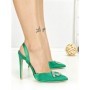 Pantofi Stiletto P-1280 GREEN | STEPHAN