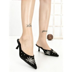 Papuci Dama cu Toc Subtire UC-174 BLACK | STEPHAN