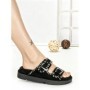 Papuci Dama cu Talpa Joasa QQ-261 BLACK | STEPHAN