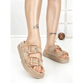 Papuci Dama cu Talpa Joasa QQ-261 BEIGE | STEPHAN