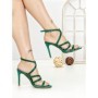 Sandale Dama cu Toc Subtire XG-02 GREEN | STEPHAN