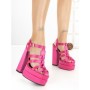 Sandale Dama cu Toc Gros si Platforma P-1287 FUCHSIA | STEPHAN