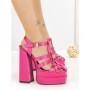 Sandale Dama cu Toc Gros si Platforma P-1287 FUCHSIA | STEPHAN