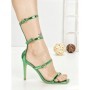 Sandale Dama cu Toc Subtire UC-118 GREEN | STEPHAN