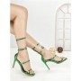 Sandale Dama cu Toc Subtire UC-118 GREEN | STEPHAN