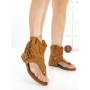 Sandale Dama cu Talpa Joasa WL-203 CAMEL | STEPHAN