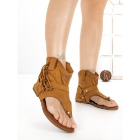 Sandale Dama cu Talpa Joasa WL-203 CAMEL | STEPHAN