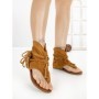 Sandale Dama cu Talpa Joasa WL-202 CAMEL | STEPHAN