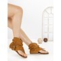 Sandale Dama cu Talpa Joasa WL-202 CAMEL | STEPHAN