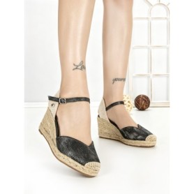 Sandale Dama cu Platforma XG-12 BLACK | STEPHAN
