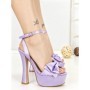 Sandale Dama cu Toc Gros si Platforma H-48 LIGHT PURPLE | STEPHAN