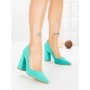 Pantofi cu Toc Gros G60-10 GREEN | FESTISIMO