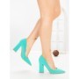 Pantofi cu Toc Gros G60-10 GREEN | FESTISIMO