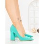 Pantofi cu Toc Gros G60-10 GREEN | FESTISIMO